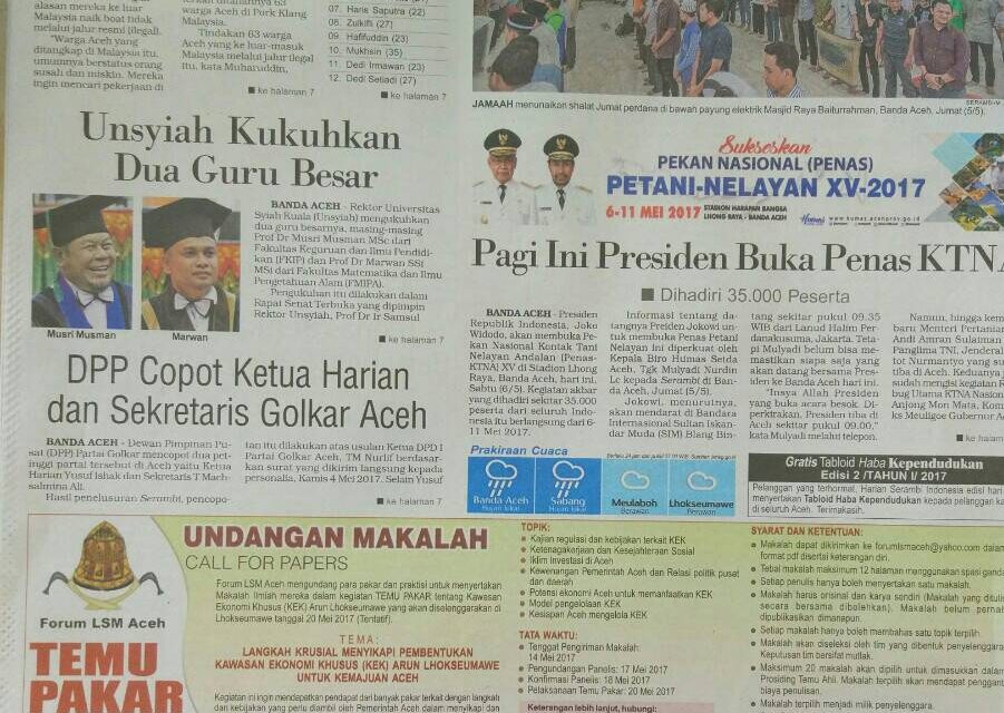 Undangan Makalah, call for paper: Langkah Krusial Menyikapi pembentukan KEK Arun Lhokseumawe untuk kemajuan Aceh